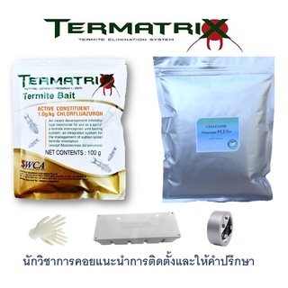 เหยื่อกำจัดปลวกTermatrix 100 กรัม+Active plus 100 กรัม อาหารปลวก กำจัดปลวกตายยกรัง