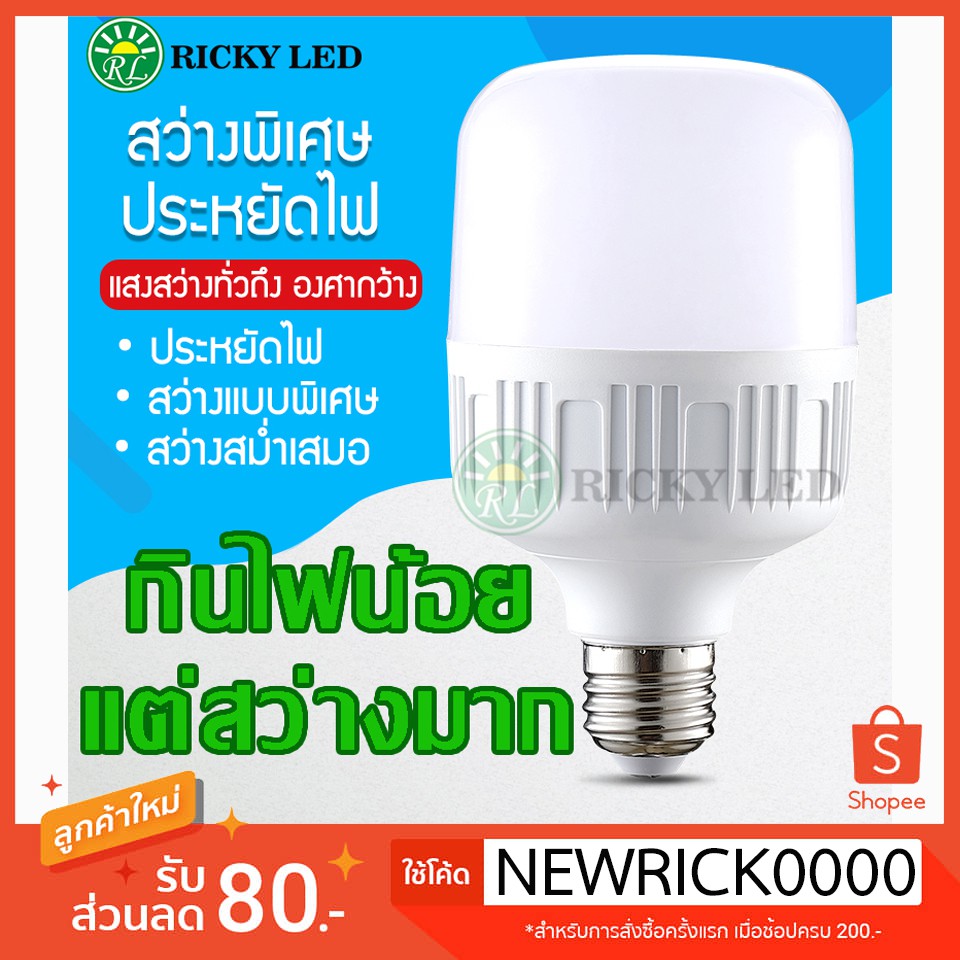 ภาพหน้าปกสินค้าหลอดไฟ HighBulb LED ใช้ไฟฟ้า220V ใช้ไฟบ้าน หลอดไฟขั้วเกลียว E27 แสงขาว Tenmeet