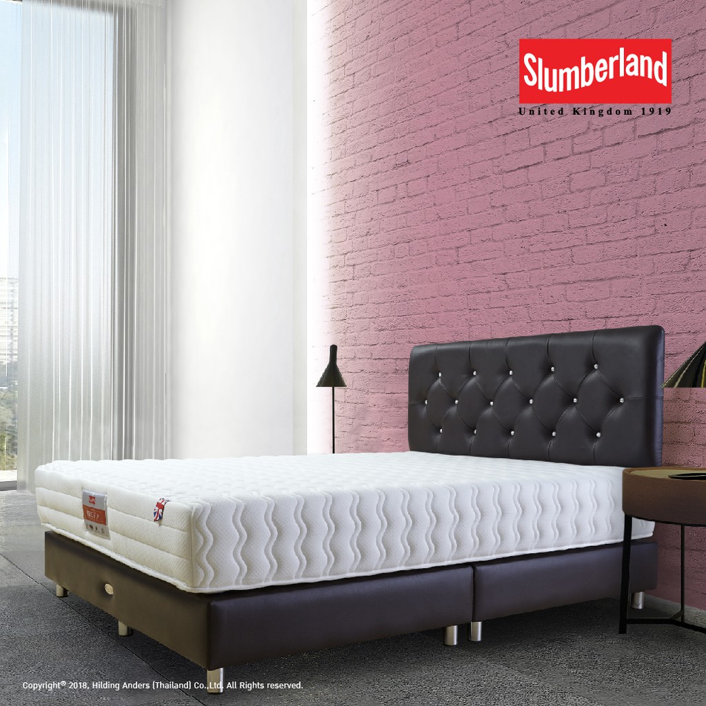 ภาพหน้าปกสินค้าSlumberland ที่นอน Presia พร้อมฐานรอง และหัวเตียง Enliven (มี 3 สีให้เลือก) จากร้าน slumberland.official บน Shopee