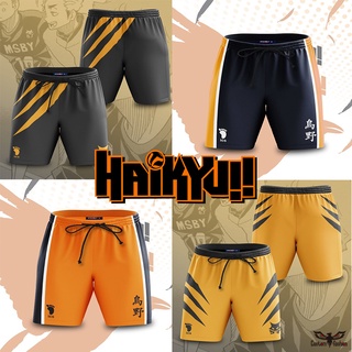 【CustomFashion】กางเกงขาสั้น พิมพ์ลายอนิเมะ Haikyuu 3D สําหรับผู้ชาย