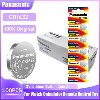 100pcs Original Panasonic CR1632 CR 1632 DL1632 ECR1632 BR1632 3V Lithium Battery For Toy Watch Remote Control Button Co