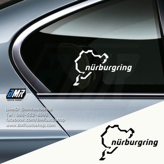 สติ๊กเกอร์ Nurburgring 8 x13.5 cm. สีดำ / สีขาว / แดง