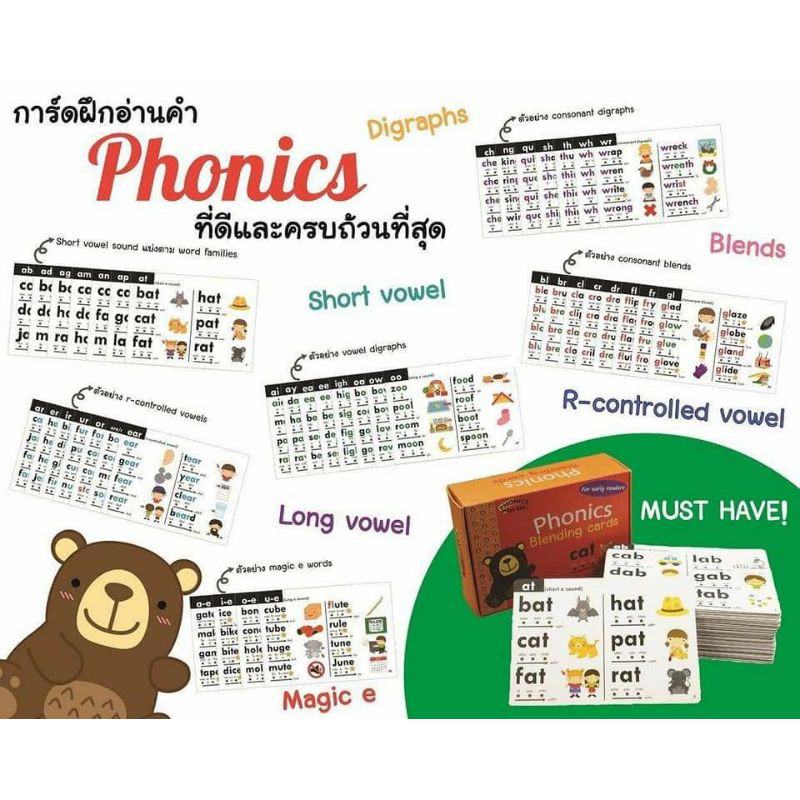 การ์ดหัดอ่านโฟนิค-phonics-blending-cards-การ์ดฝึกอ่านโฟนิค-vanda-learning