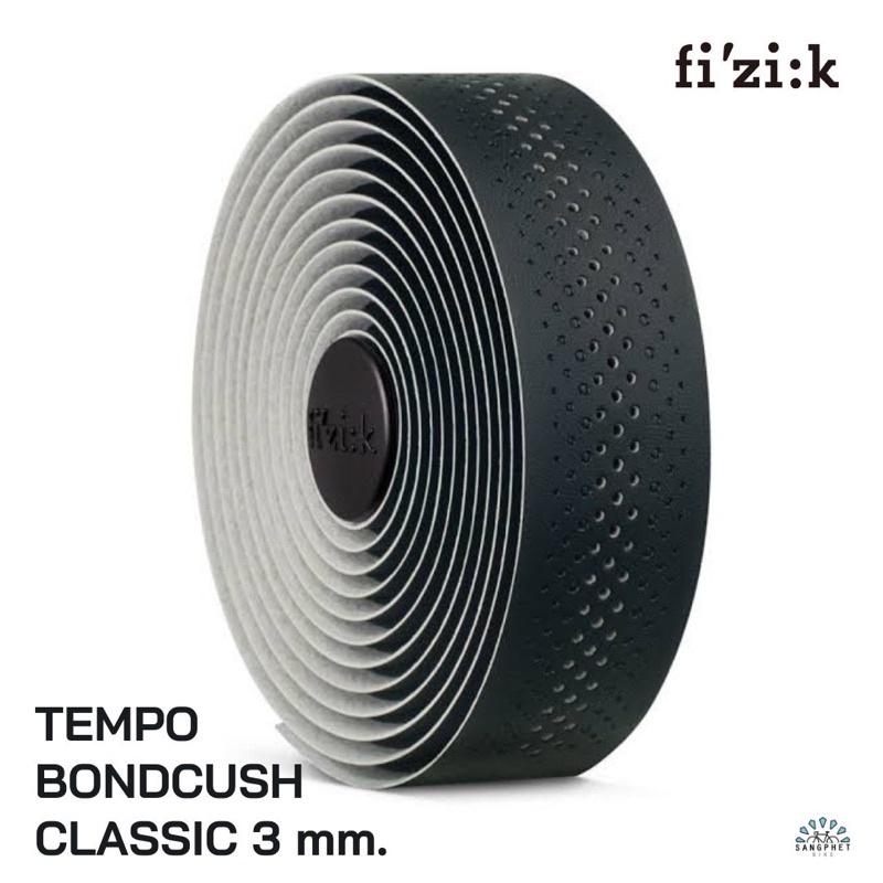 Nastro Manubrio Fizik Tempo Bondcush 3mm - Classic - Bianco Per Bici Da Strada