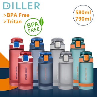 Diller Tritan ขวดน้ําดื่ม ปลอด BPA (580 มล. 790 มล.) DB-016