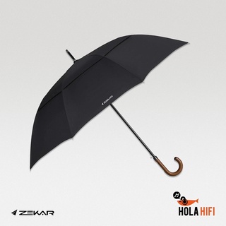 ร่ม ZEKAR Wooden J-Handle Umbrella Classic and UV-Protection Versions Large Windproof Stick Umbrella