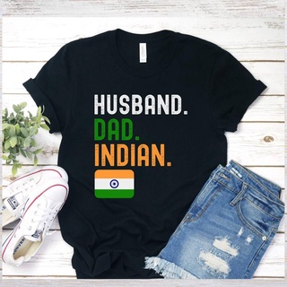 เสื้อยืดผ้าฝ้ายพิมพ์ลาย เสื้อยืดลําลอง ผ้าฝ้าย 100% แขนสั้น พิมพ์ลาย Husband Daddy India แฟชั่นฤดูร้อน สําหรับผู้ชาย