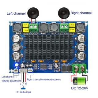 โมดูลขยายเสียงดิจิทัล 150W*150W 1 ชิ้น พร้อมบอร์ดขยายเสียง พลังงานสูง ...