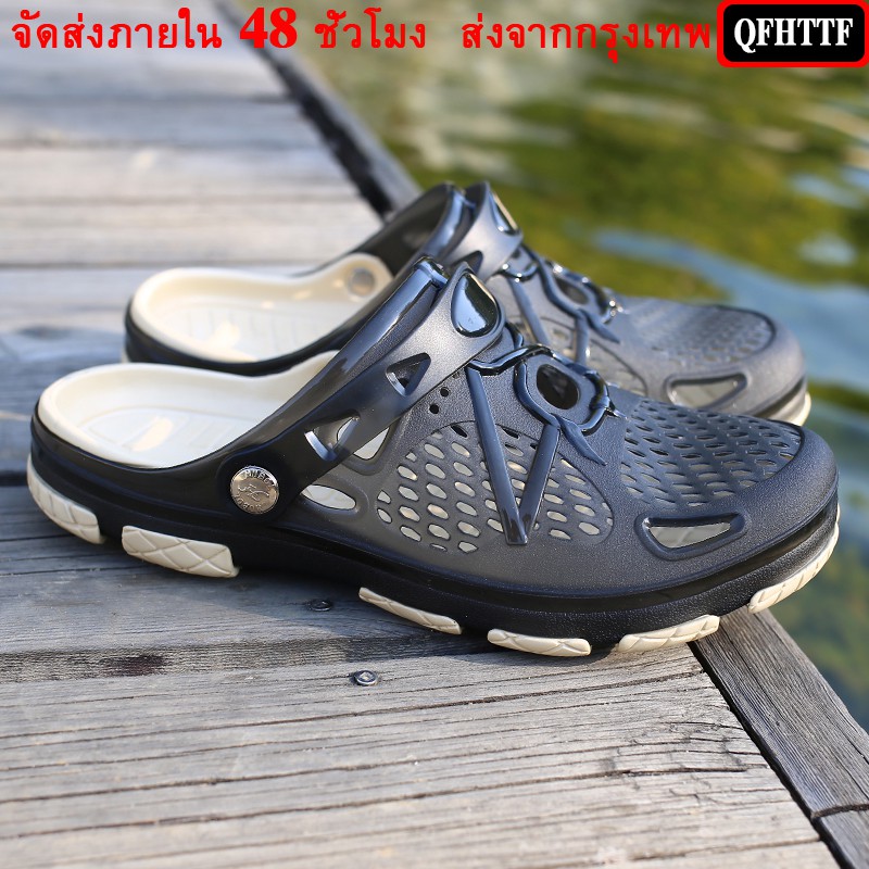 ภาพสินค้าready stock ใหม่ผู้ชายรองเท้าแตะฤดูร้อนรองเท้าแตะชายหาดชายกลางแจ้ง EVA Clogs ชายชายหาดแบนสไลด์รองเท้าแตะรองเท้าขนาดใหญ่ จากร้าน lo_ve123ly บน Shopee ภาพที่ 2