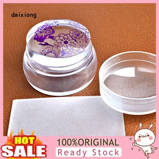 wangxu อุปกรณ์ตกแต่งเล็บตัวสแตมป์ซิลิโคนแบบใส+scraper diy
