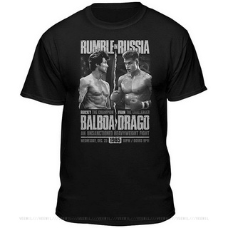 Tee - ร็อคกี้ Balboa Vs Drago กราฟิกเสื้อยืดผู้ชายสบายด้านบน