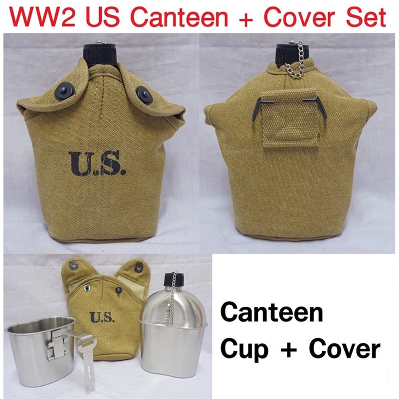 กระติกน้ำ-ทหารอเมริกา-สงครามโลก-ww2-us-army-water-canteen-ร้าน-bkk-militaria