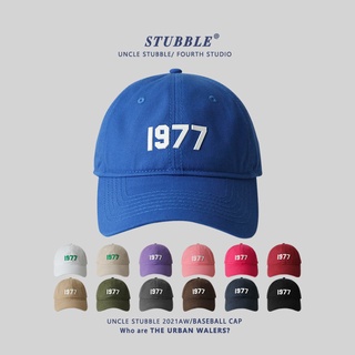 1977 หมวกเบสบอล ขนาดใหญ่ สไตล์เกาหลี สําหรับทุกเพศ