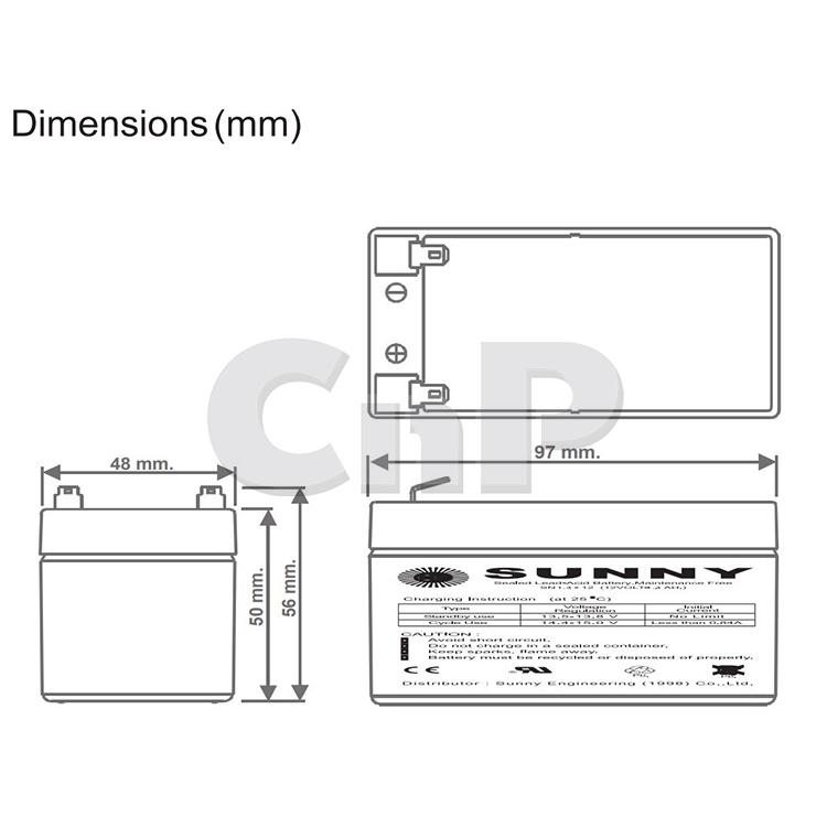 sunny-แบตเตอร์รี่แห้ง-battery-12v-1-3ah-รุ่น-sn1-3-12