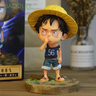 BACK2LIFE PVC Figurine Model For Kids Doll ornaments Luffy Action Figures Miniatures Anime 15cm Pick Your Nose Luffy Gifts Collectible Model Toy Figures