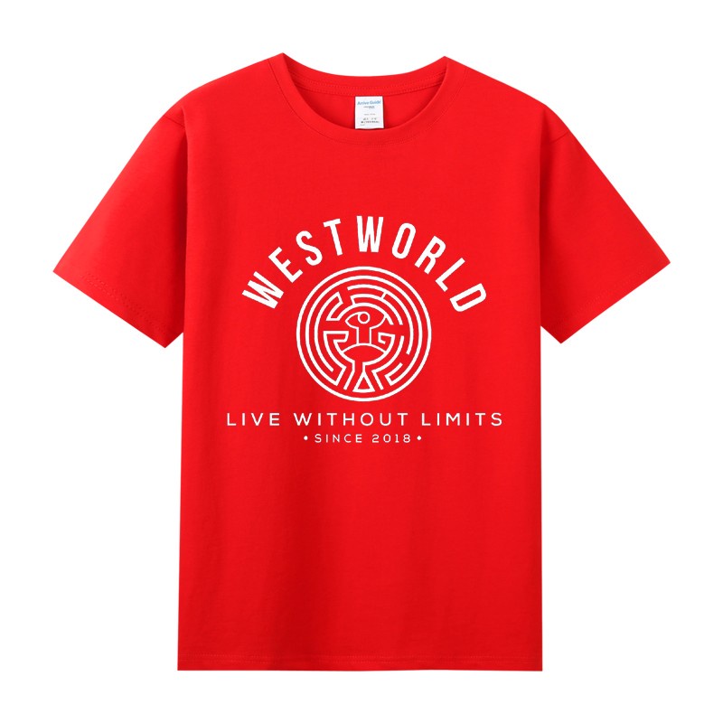 เสื้อยืดผ้าฝ้าย-westworld-ละครอเมริกันอุปกรณ์ต่อพ่วงการพิมพ์เสื้อยืดเยาวชนผ้าฝ้ายแขนสั้นคอกลมครึ่งแขนลำลองกีฬาฤดูร้อนl-x