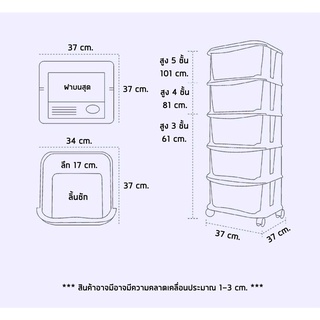 ภาพขนาดย่อของภาพหน้าปกสินค้าWOOKEE ลิ้นชัก ลิ้นชักเก็บของมีล้อ ลิ้นชักใส่เสื้อผ้า อุปกรณ์จัดเก็บ ตู้เก็บเอกสาร ลิ้นชักพลาสติก ชั้นวาง สีเทา สีขาว จากร้าน wookee_tts บน Shopee