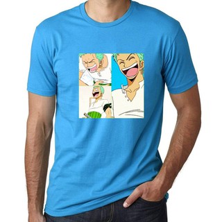 เสื้อเชิ้ตผ้าฝ้าย Unisex ชิ้นเดียว Roronoa Zoro ตลก _d4