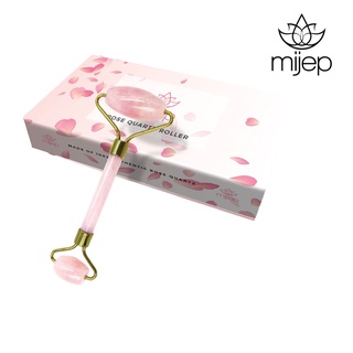 สินค้า MIJEP Rose Quartz Face Roller - ลูกกลิ้งใบหน้าโรสควอตซ์ (Jade roller alternative ทางเลือกลูกกลิ้งหยก)