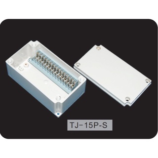 TJ-15P-S : Terminal Block Box IP66 (กล่องพลาสติก พร้อมเทอร์มินอลบล็อก)TIBOX , Size : 100x180x75 mm.