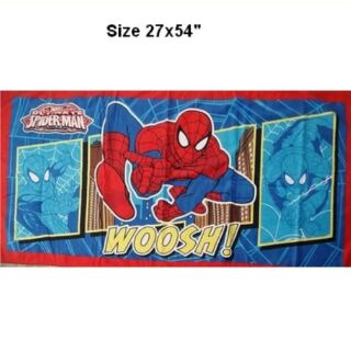 ลิขสิทธิ์แท้ ผ้าขนหนู Spiderman เนื้อนิ่ม ผืนใหญ่ ขนาด 27x54 นิ้ว ราคาป้าย 540บ