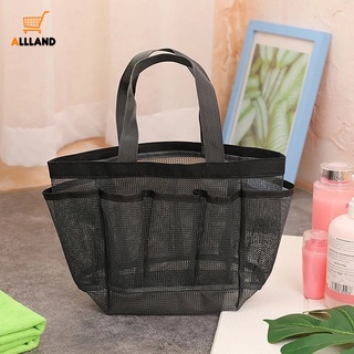 Portable Travel Large Capacity Mesh Beach Bag/ Women Beach Toilet Bag/ Transparent Foldable Cosmetic Storage Pouch