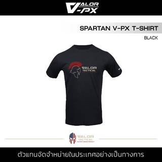 ภาพหน้าปกสินค้าValor PX - Spartan V-PX T-Shirt เสื้อสกรีน เสื้อยืดสีดำ คอกลม ลายเท่ๆ ผ้า Cotton TC ผ้านุ่ม โปร่งสบาย ซึ่งคุณอาจชอบสินค้านี้