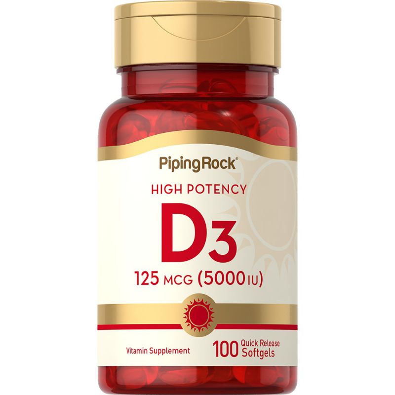 ภาพสินค้าVitamin D3 (วิตามินดี3) 5000 IU 250 softgels (PipingRock) พร้อมส่ง จากร้าน manote015 บน Shopee ภาพที่ 3