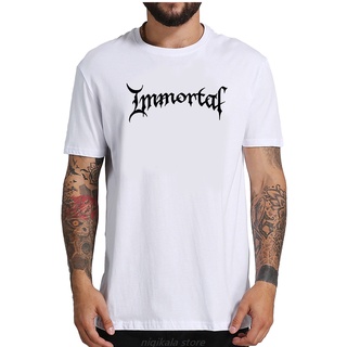 [S-5XL] Immortal ใหม่ เสื้อยืดลําลอง แขนสั้น พิมพ์ลายโลโก้ Black Metal Band สีดํา สําหรับผู้ชาย