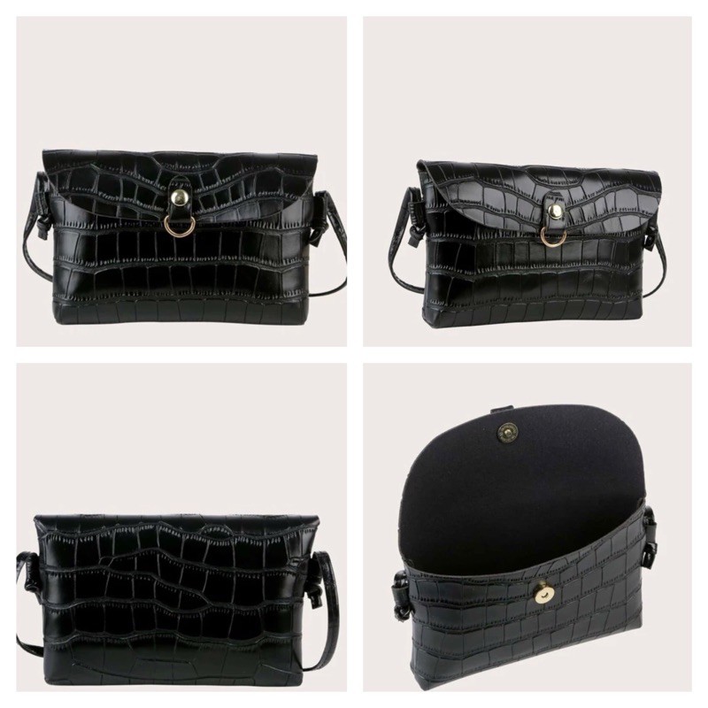 Abro S JULIE Cross Body Patent Mock Croc Black Bag 029518-20 0010 main image 1