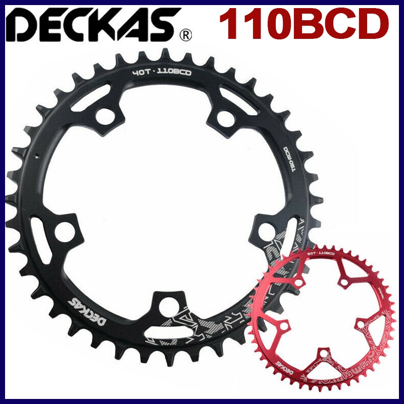 YBEKI 130 BCD fiets kettingblad 38T 40T 42T 44T 46T 48T 50T 52T 54T 56T 58T 60T smalle breedte kettingbladen voor 8 9 10 11 12-speed racefiets (40T, rood rond