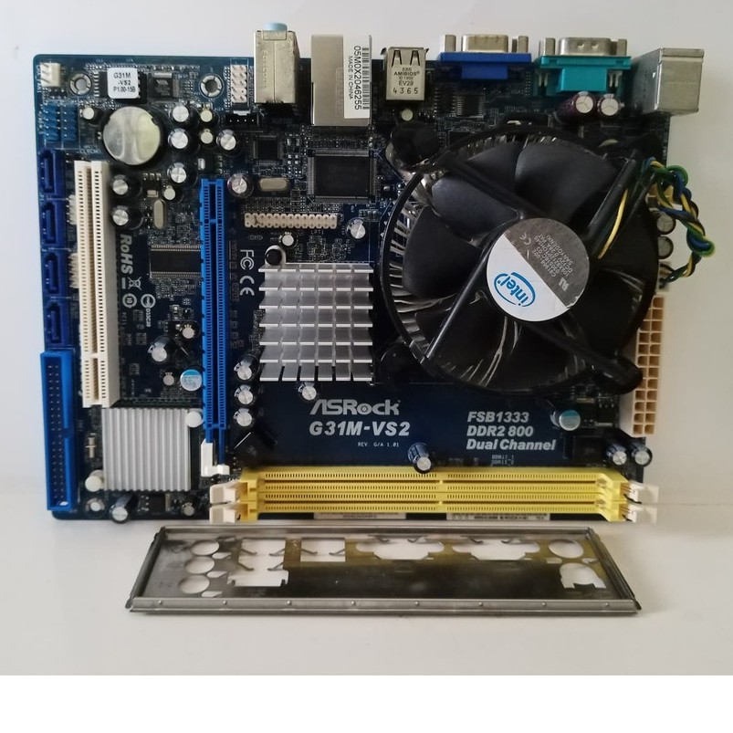 เมนบอร์ด ASROCK G31M-VS2 + CPU Intel® Dual Core + แรม DDR2 2 GB (1x2 ...