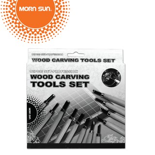 Mornsun มีดแกะสลัก 12 ชิ้น + MAT (Wood Carving Pack of 12 + Mat.)