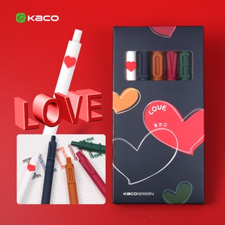 Kaco ALPHA ปากกาหมึกเจล LOVE 0.5 มม. ทนทาน 5 สี สําหรับโรงเรียน สํานักงาน ของขวัญ