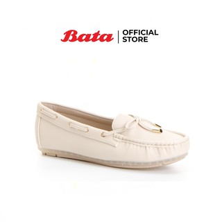 สินค้า Bata LADIES\'CASUAL MOCCASINE รองเท้าลำลองแฟชั่น แบบสวม สีครีม รหัส 5515264
