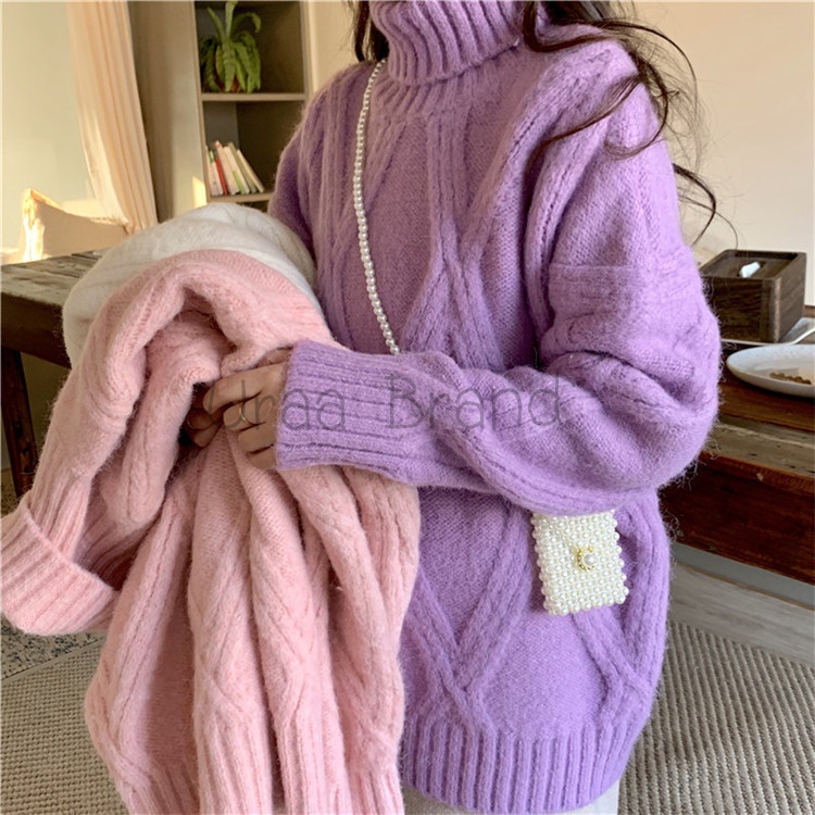 3 สี (พร้อมส่ง) เสื้อไหมพรมแขนยาว เสื้อไหมพรมคอเต่า กันหนาว รุ่น Winter ...
