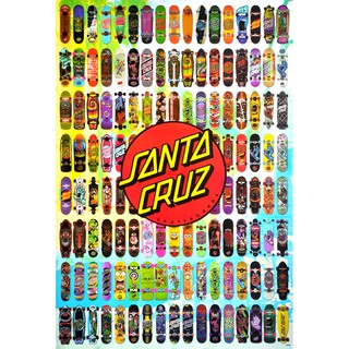 โปสเตอร์ เซิร์ฟสเก็ต สเก็ตบอร์ด ซานตาครูซ POSTER 24”x35” นิ้ว Santa Cruz Skateboards