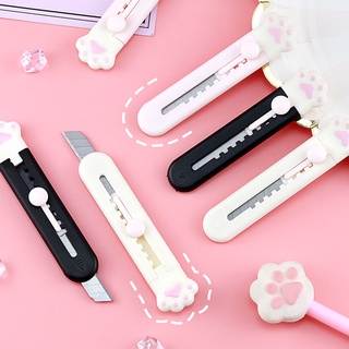 สินค้า มีดคัตเตอร์ ขนาดเล็ก คัตเตอร์ขนาดเล็ก เครื่องเขียนน่ารัก Cute cat paw utility knife เครื่องเขียนนักเรียน คมชัด ใช้งานง่า