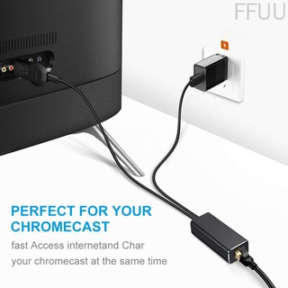 Micro Usb To Rj45 Ethernet อะแดปเตอร์แปลงสัญญาณทีวีสําหรับ Fire Tv / Chromecast