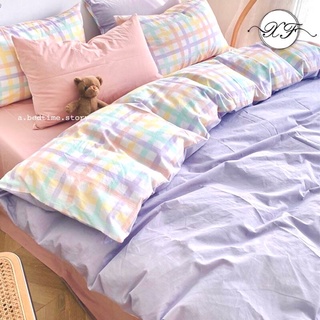 สุดคุ้ม ส่วนลด 60 บาท🌈🍭พร้อมส่ง เซ็ตผ้าปูที่นอนสี pastel candy🍭