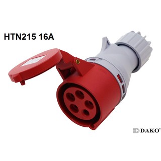 "Dako" Power Plug (เพาเวอร์ปลั๊ก) รุ่น HTN215 16A 380V-415V 5Pin IP44 ตัวเมีย แบบกลางทาง