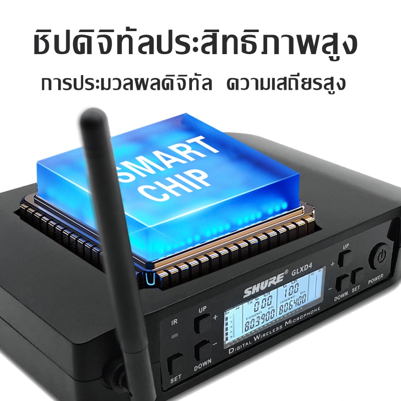 มีเซอร์วิส-mike-glxd4-ไมโครโฟนคู่ไร้สายเสียงดี-wireless-microphone-uhf-ไมค์ลอยคู่-sm58-ตัวไมค์เป็นอลูมิเนียมแข็งแรงน