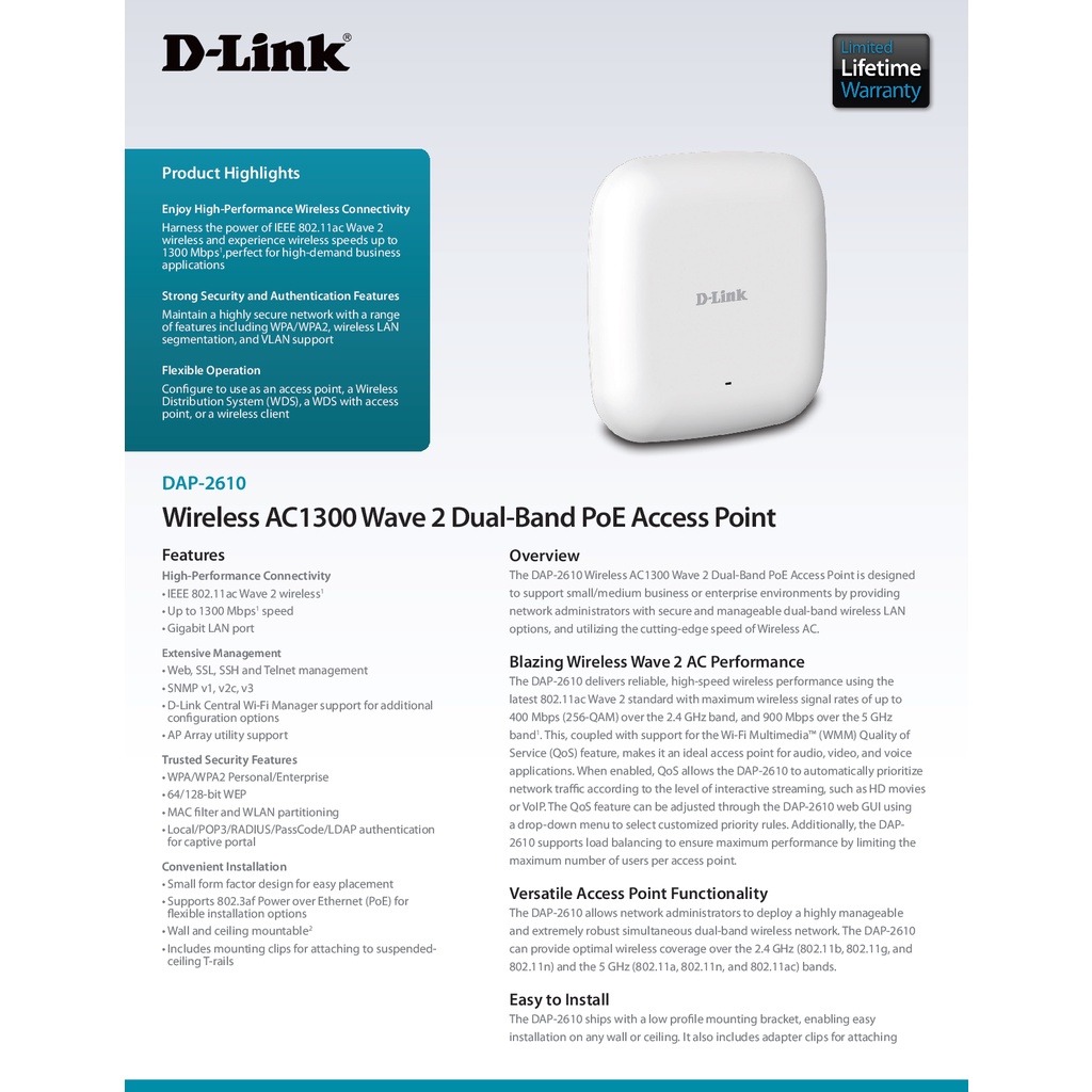 access-point-d-link-dap-2610-esgp-wireless-ac1300-dual-band-gigabit-ของแท้รับประกันตลอดอายุการใช้งาน