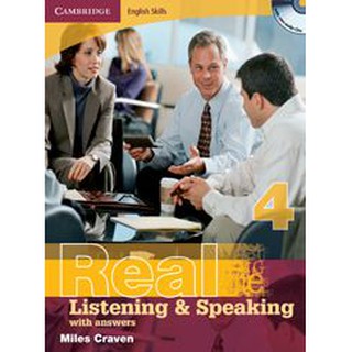 DKTODAY หนังสือ REAL LISTEN&amp;SPEAK 4 WITH ANS&amp;CD