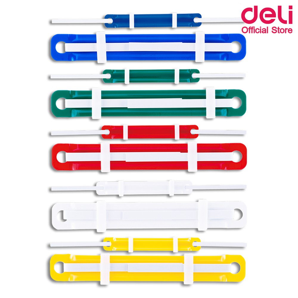 deli-5548-fasteners-ลิ้นแฟ้มพลาสติก-สีสันสดใส-แพคกล่อง-50-ชิ้น-มี-5-สี-ลิ้นแฟ้ม-ลิ้นแฟ้มพลาสติก-แฟ้ม-ที่ใส่เอกสาร