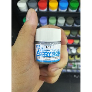สีสูตรน้ำ Mr.Acrysion Color N21 OFF WHITE (Gloss) 10ml