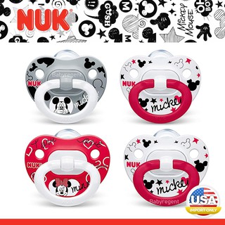 ʕ•́ᴥ•̀ʔ จุกหลอก ฟันไม่เก ยี่ห้อ NUK Disney Mickey Mouse (สำหรับน้อง 0-6 เดือน)