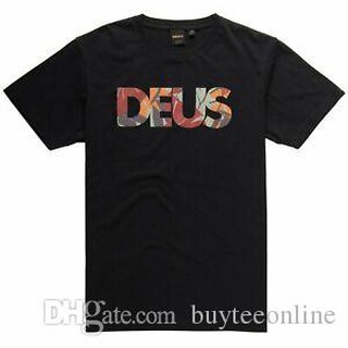 เสื้อยืดพิมพ์ลายแฟชั่น เสื้อยืด พิมพ์ลาย Deus Ex Machina Chulo All Cap - Blk สําหรับผู้ชาย