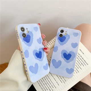 เคสซิลิโคนนิ่ม ลายหัวใจ สีฟ้า สําหรับ Samsung A02S a03s A02 M02 A10S A22 M22 A52 A52S A72 A32 A31 A50S A50 A30S A20 A30 A71 A51 A11 M11 A12 M12 A10 M10 M52 A20S A33 A13 5G