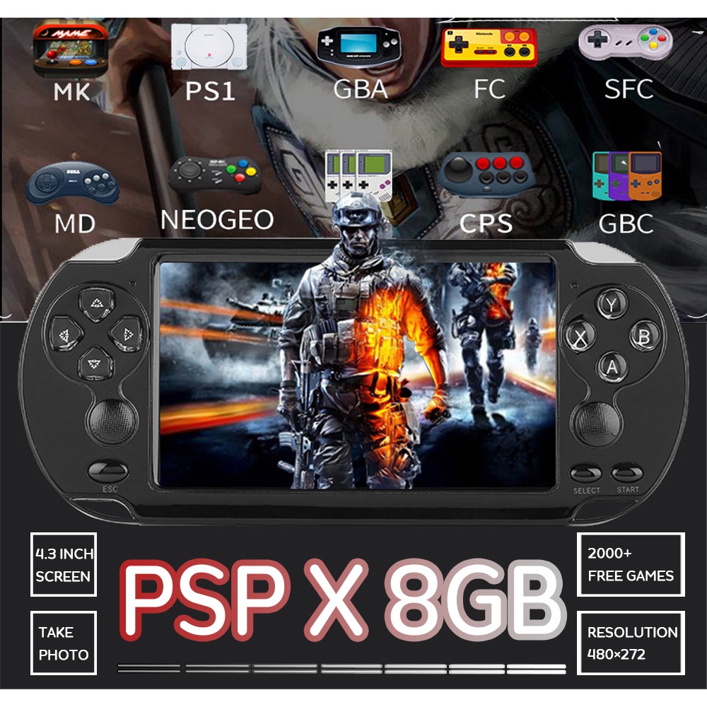 เครื่องเล่นเกม-psp-เกมแบบพกพาคอนโซลจริง-8-กิกะไบต์กล้องเกมวิดีโอสำหรับของขวัญ-4-3-inch